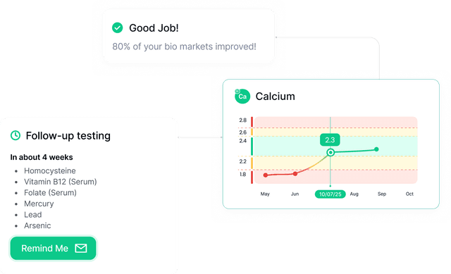 BloodGPT step 4 demonstration showing progress tracking over time